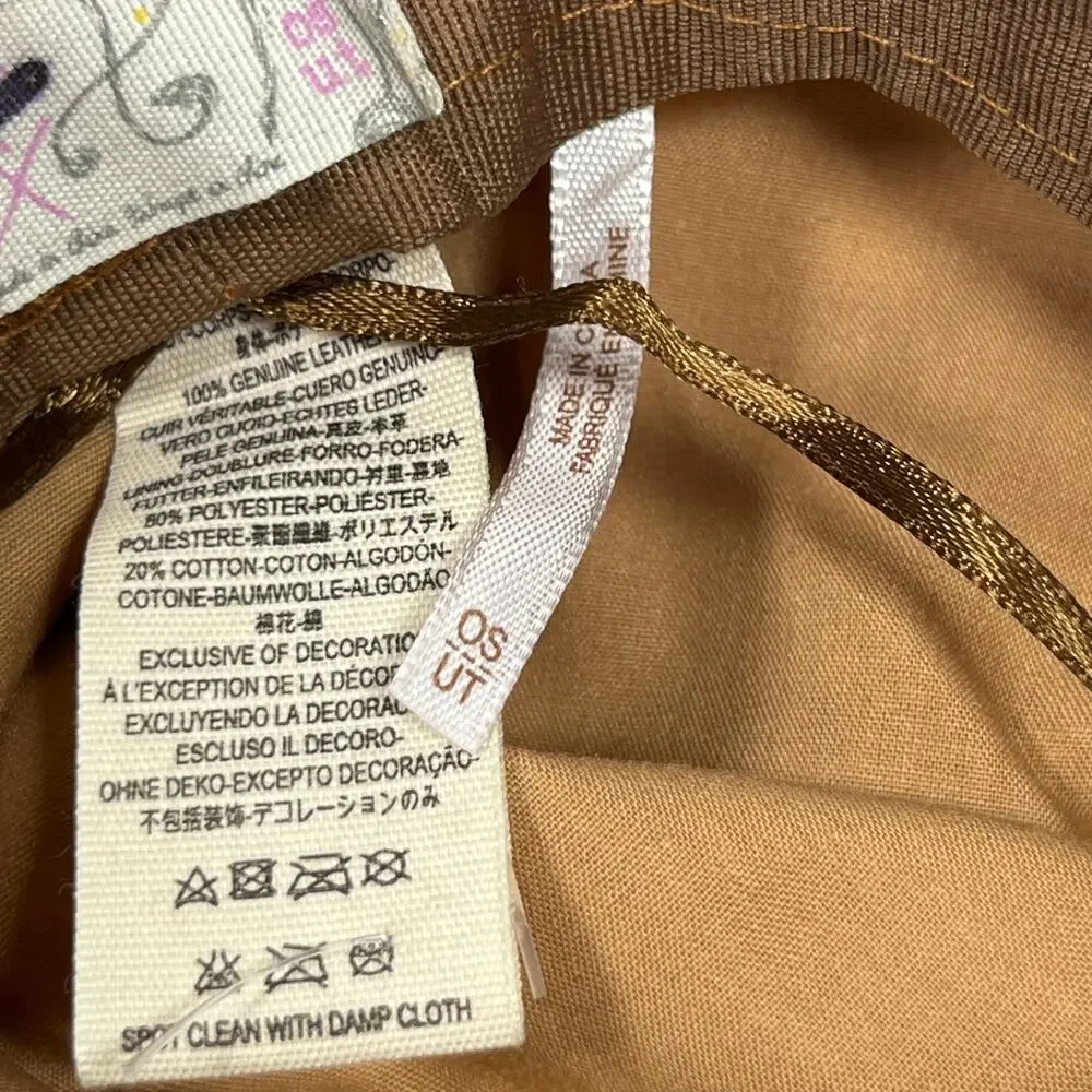 FREE PEOPLE Hat OS Tennessee Suede Leather Floppy Bucket Cap Braided Band Brown